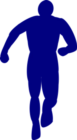 Blue_ Human_ Silhouette_ Outline PNG Image