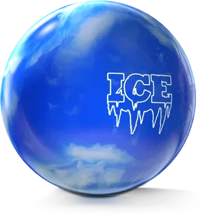 Blue Ice Bowling Ball PNG Image