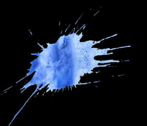 Blue_ Ink_ Splatter_on_ Black_ Background.jpg PNG image with transparent background