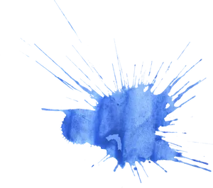 Blue Ink Splatter Texture PNG Image