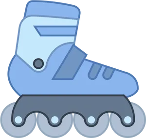 Blue Inline Skate Emoji PNG Image