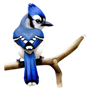 Blue Jay In Watercolor Splash Png 06262024 PNG Image