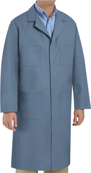 Blue Lab Coat Professional Attire PNG Image