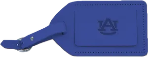 Blue Leather Luggage Tag PNG Image