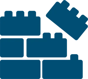 Blue Lego Blocks Assembly PNG Image