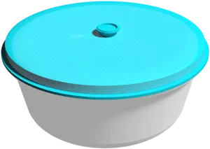 Blue Lid Plastic Tiffin Container PNG Image