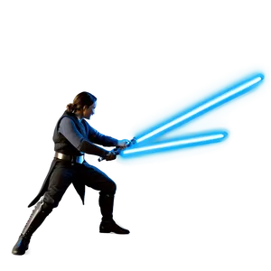 Blue Lightsaber Duel Scene Png Lig92 PNG Image