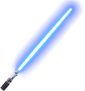 Blue Lightsaber Illuminated PNG Image