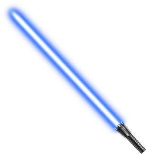 Blue Lightsaber Illuminated PNG Image