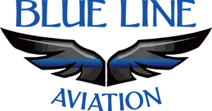 Blue Line Aviation Logo PNG Image