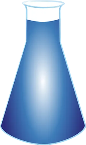Blue Liquid Erlenmeyer Flask Vector PNG Image