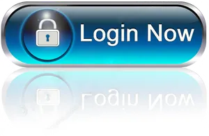 Blue Login Button Graphic PNG Image