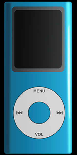 Blue M P3 Player Device PNG image with transparent background