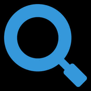 Blue Magnifying Glass Icon PNG image with transparent background