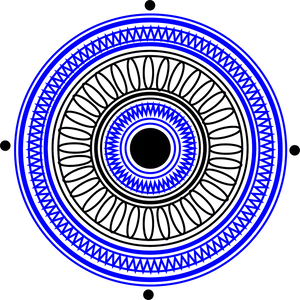 Blue Mandala Art Design PNG Image