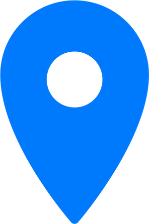 Blue Map Pin Icon PNG Image