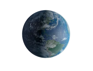 Blue Marble Earth Space View PNG Image