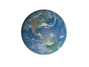 Blue Marble Planet Earth Space View PNG Image