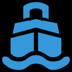 Blue Maritime Anchor Icon PNG image with transparent background
