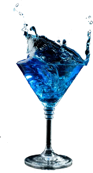 Blue Martini Splash PNG Image