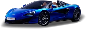 Blue Mc Laren570 S Spider PNG Image