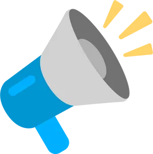 Blue Megaphone Icon PNG Image