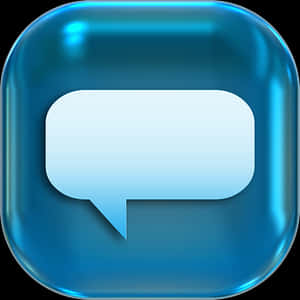Blue Message Bubble Icon PNG image with transparent background
