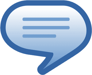 Blue Message Bubble Icon PNG