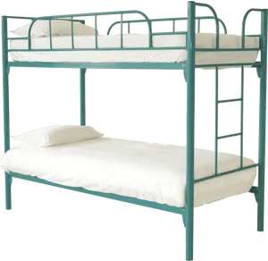 Blue Metal Bunk Bed PNG Image