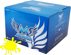 Blue Meteor Paintball Box PNG Image