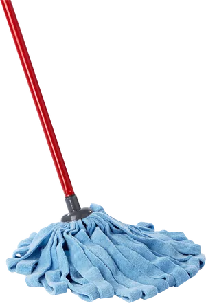 Blue Microfiber String Mop PNG Image