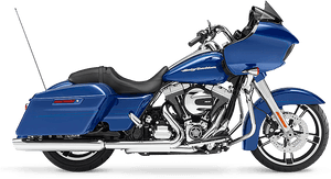Blue Milwaukee Motorcycle Profile PNG image with transparent background