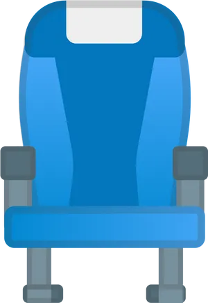 Blue Modern Office Chair PNG Image