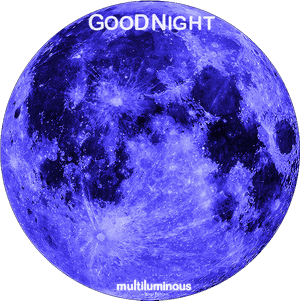 Bogi Fabian Multiluminous Glow In The Dark Print Universe - Blue Full Moon Tattoo, HD Png Download PNG image with transparent background