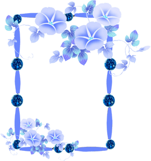 Frame Clipart Blue Flower - Morning Glory Frame Png, Transparent Png PNG image with transparent background