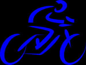 Blue Motorcycle Racing Silhouette PNG with transparent background