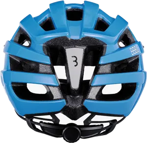 Blue Mountain Bike Helmet Top View PNG Image