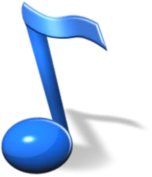 Blue Music Note Graphic PNG Image