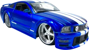 Blue_ Mustang_ Toy_ Car.png PNG Image