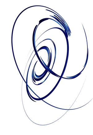 Blue Neon Abstract Swirls PNG Image