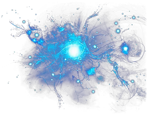 Blue Neural Network Glow PNG Image