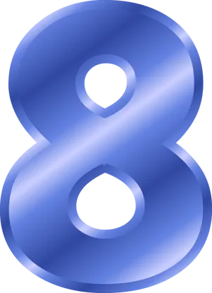 Blue Number8 Graphic PNG Image