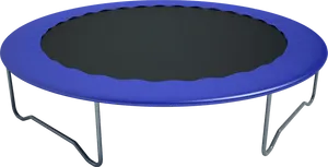 Blue Outdoor Trampoline PNG Image