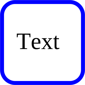 Blue Outlined Black Square PNG Image