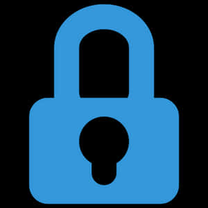 Blue Padlock Icon PNG image with transparent background