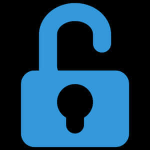Blue Padlock Icon PNG image with transparent background