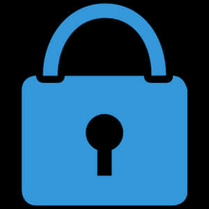 Blue Padlock Icon PNG with transparent background