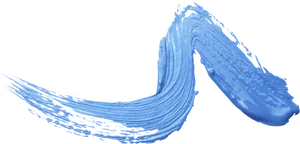 Blue Paint Brush Strokeon Black PNG Image