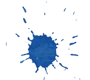 Blue Paint Splashon Black Background PNG Image