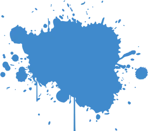 Blue Paint Splatter Graphic PNG Image